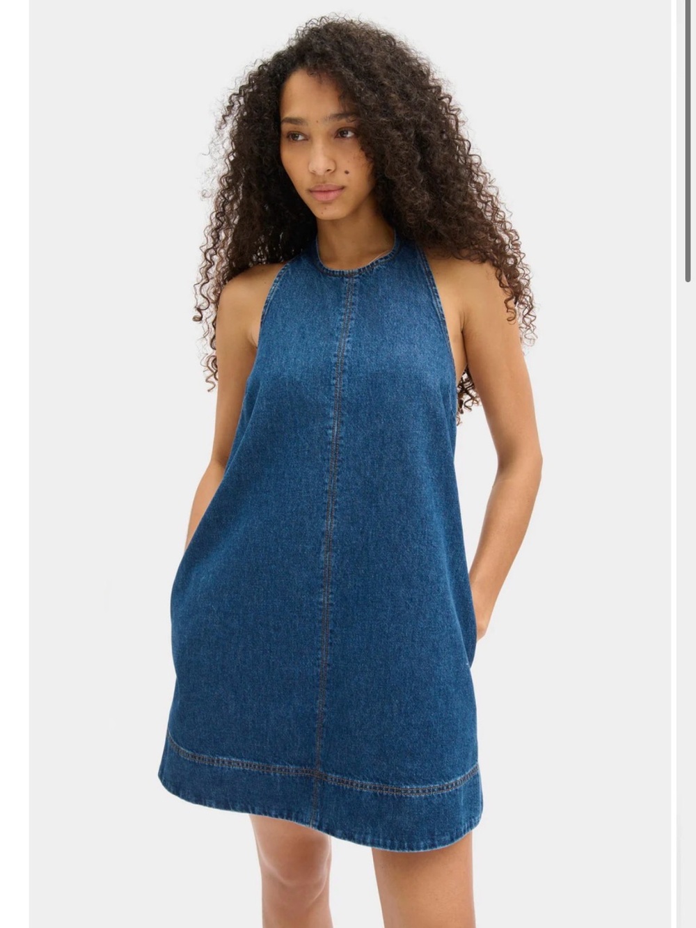 Aligne SANDY DENIM MINI DRESS - Blue